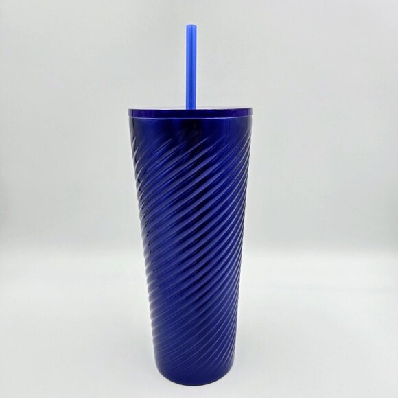 Starbucks Christmas Holiday 2023 Blue Swirl Venti Cold Cup Tumbler 24oz Read - Picture 4 of 12